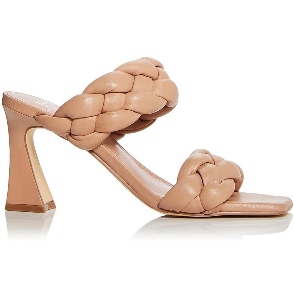 NEW Marc Fisher Hammy Tan Leather Heel Sandal